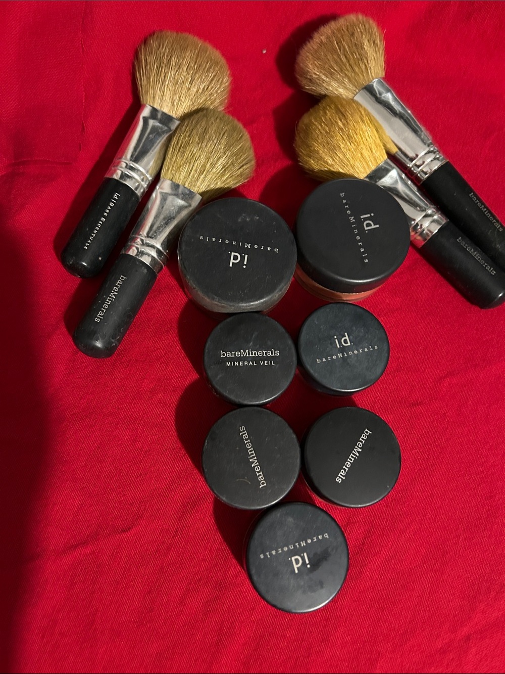 bareMinerals Brush and Loose Powder,Faux tan,Warm radiance,Tinted vail,